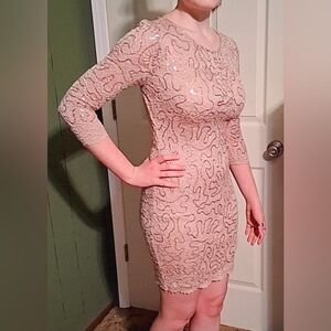 Elegant Cream Lace Dress